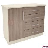 Comoda 1 portaa e 4 gavetas cod 02 med.100x45x110 cm