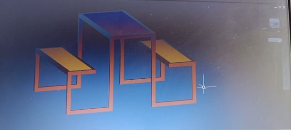 Mesa para lanchonete metalico ref-mlc-1000mm